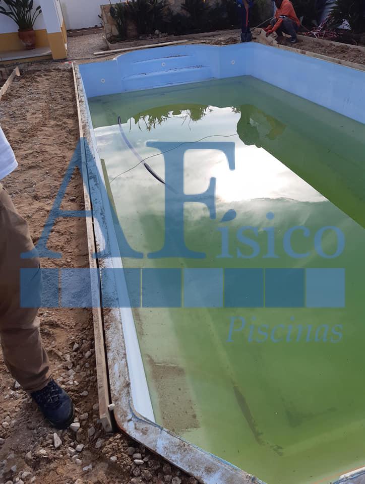 Projeto de construção de piscina em Foros de Salvaterra - obras de construção