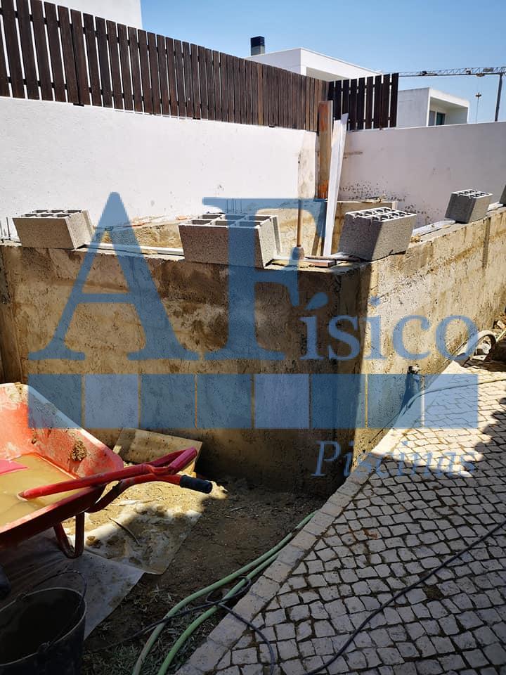 Projeto de construção de piscina em Murches - obras de construção